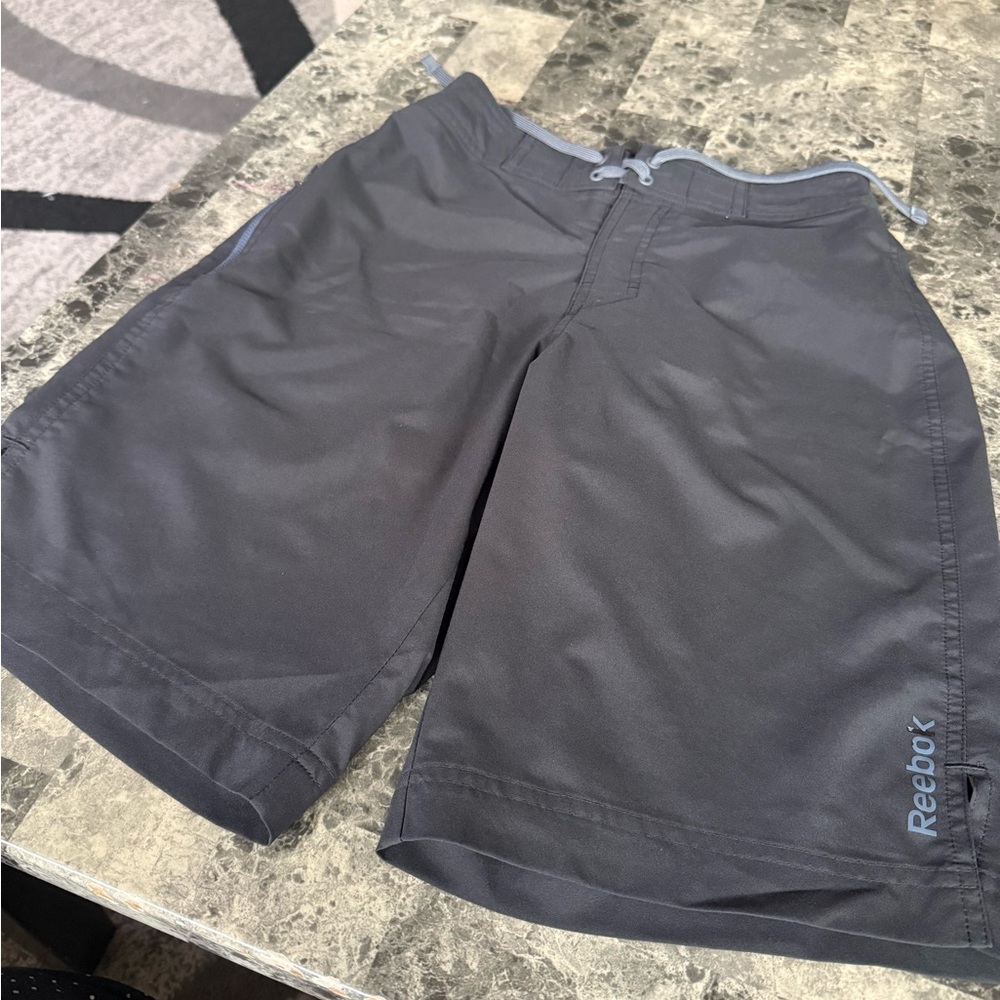 Men’s Reebok Black Athletic CrossFit Shorts with Gray size S